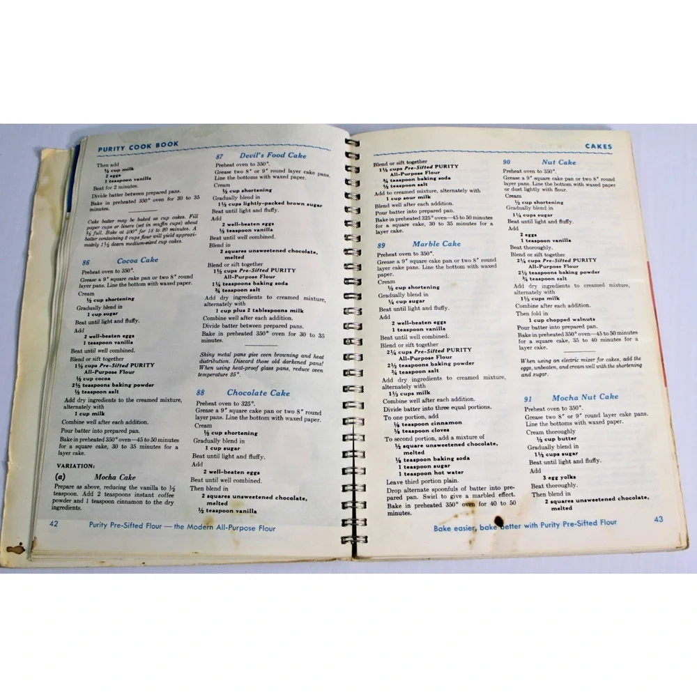 Vintage 1967 The All New Purity Cook Book Canadian Cooking Maple Leaf Mills